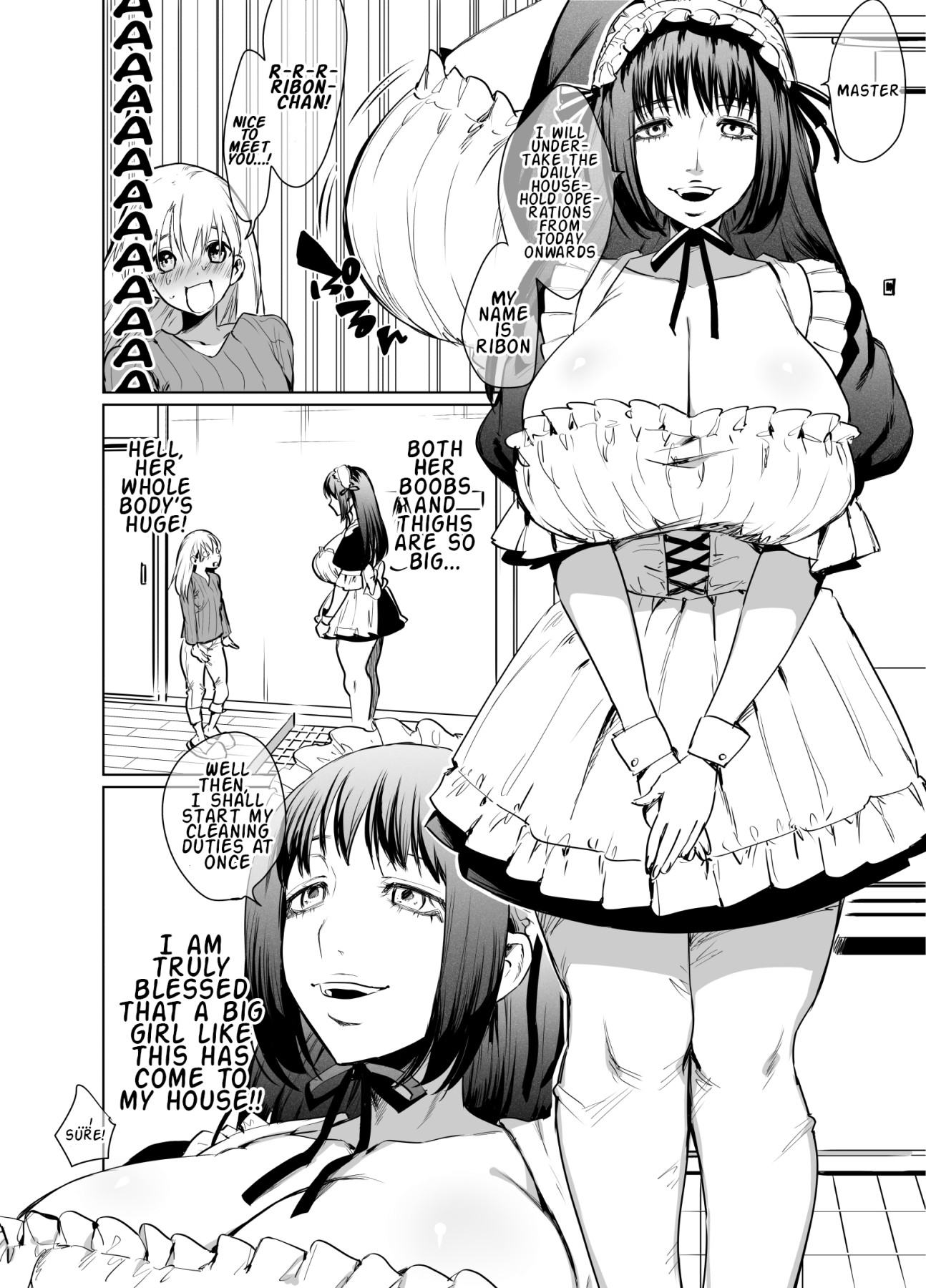 Hentai Manga Comic-Futanari Maid Ribon-chan-Read-3